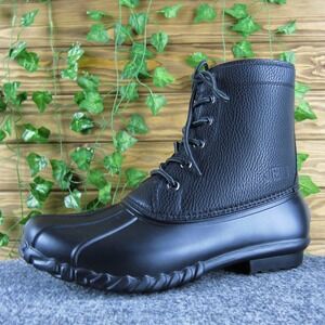JBU‎ by Jambu Black Duck Boots Mens Lace Up Waterproof Winter Shoes 10 Medium